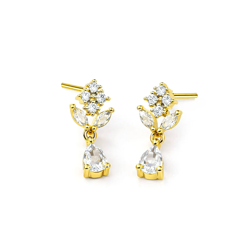 Golden Vine Dangle Earrings