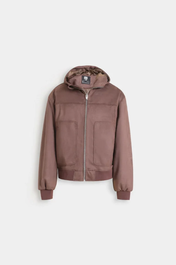 Men’s Suede Jacket with Hoodie