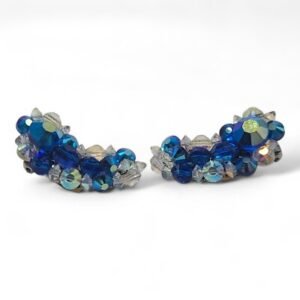 Aurora Crystal Crescent Earrings