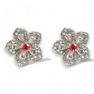 Crystal Lily Stud Earrings