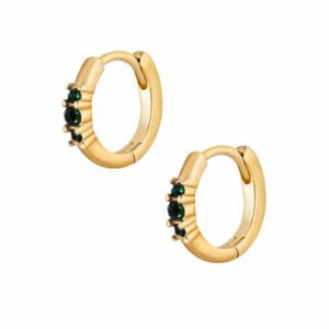 Emerald Whisper Hoop Earrings