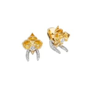 Golden Orchid Earrings