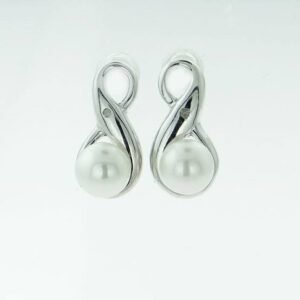 Infinity Pearl Twist Earrings