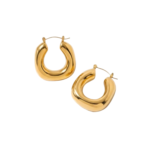 Luna Gold Hoop Earrings