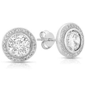 Lunar Halo Stud Earrings