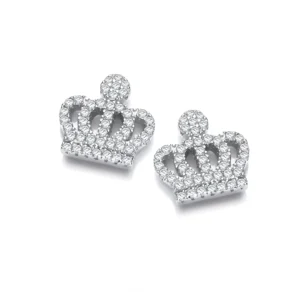 Luxe Crown Crystal Studs