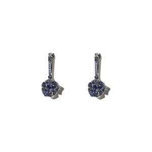 Sapphire Bloom Hoops