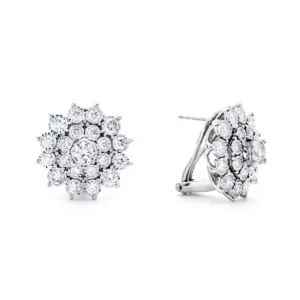 Silver Blossom Drop Earrings