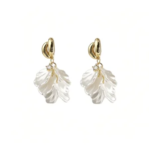 Velvet Petal Crystal Hoops